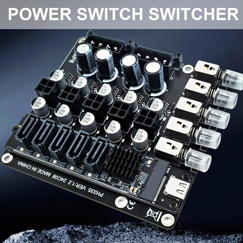 Power Switcher Switching Module 5Way Control with Mechanical and Electronic Switches for Computers in Saudi Arabia