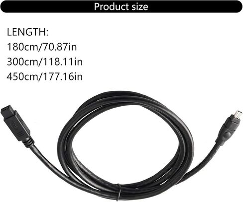 1394 9Pin to 4Pin Video Cable for Efficient Data Transfer Between Computers and External Storage Devices in Saudi Arabia