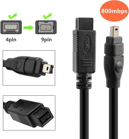 1394 9Pin to 4Pin Video Cable for Efficient Data Transfer Between Computers and External Storage Devices in Saudi Arabia