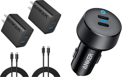 Anker 2-Pack USB C Charger with USB C Car Charger in Saudi Arabia