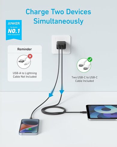 Anker 2-Pack USB C Charger with USB C Car Charger in Saudi Arabia