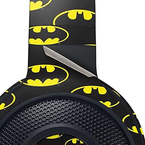 Skinit Decal Skin Compatible with Razer Kraken X Gaming Headset - Officially Licensed Warner Bros Batman Logo All Over Print Design in Saudi Arabia