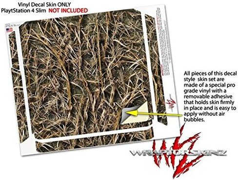 التفاف الجلد فينيل صائق متوافق مع Sony PlayStation 4 Slim Console Wraptorcamo Grassy Marsh Camo (PS4 غير مدرج) in Kuwait