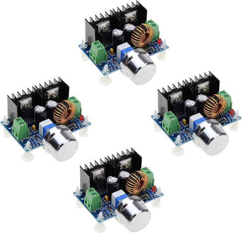 4 قطع من XL4016 DC - STEP DC - وحدات الطاقة لأسفل المحول التي تتحول من 4-40V إلى 1.25-36V ، XL4016E1 PWM خطوة قابلة للتعديل - لوحة لأسفل مع 8A و 200W. in Saudi Arabia