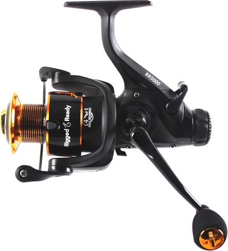 Rigged and Ready RR Spin Fishing reels 1000, 3000, 6000. Freshwater Saltwater Smooth Strong Durable Salt Protected. 4+1 Bearing. Spare Spool + Bag. Carp bass coarse Spin sea LRF Angling in Saudi Arabia