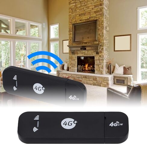 4G LTE Router ، محمول محمول 4G USB ، محول USB 150 ميجا بايت في الثانية ، محول شبكة قوي لجهاز الكمبيوتر المحمول ، سطح المكتب ، مودم 4G LTE (أسود) in Kuwait