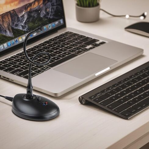 Gooseneck Xlr Microphone, Usb Conference Mic With One-Touch Mute, 360° Pickup For Desktop, Plug & Play in Kuwait