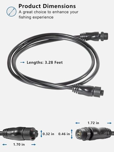 yourour NMEA 2000 (N2K) 1 Meter (3ft 3 inches) Backbone, Drop or Extension Cable for Lowrance Simrad B&G Navico & Garmin Networks in Saudi Arabia