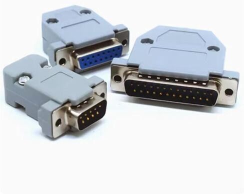 30Sets DB15 RS232 15PIN 2 صف من الإناث موصل RS232 COM مع علبة بلاستيكية DIY (ذكر) in Kuwait