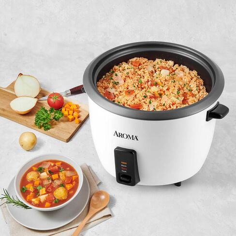 أروما هاوس ويرز 32 كوب (مطبوخ) (16 كوب غير مطبوخ) وعاء طهي الأرز (ARC-7216NG)، أبيض in Kuwait