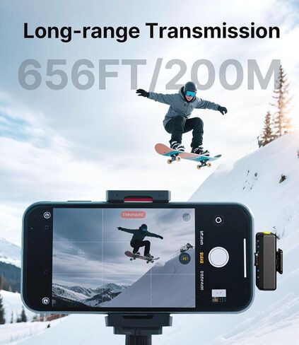 FULAIM X5 Wireless Lavalier Microphone System, Lavalier Lapel Mic with 18H Battery Life Charging Case for DSLR Cameras/iPhone/Android/Live Streaming in Saudi Arabia