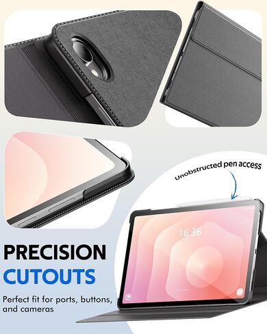 حالة Infiland لـ Galaxy Tab S11 2025 11 بوصة ، غطاء حامل متعدد الزوايا متوافق مع Samsung Tab S11 5G SM-X736B/ SM-X730 [Auto Wake/ Sleep] ، (رمادي) in Kuwait