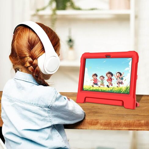 حالة أطفال لـ Amazon Fire 10 Pro/10 Plus/HD 10 Tablet (2023/2021 إصدار ، الجيل الثالث عشر/الحادي عشر) ، غطاء واقي متين للصدمات مع واقي الشاشة لـ Kindle Fire HD 10 Tablet ، Pink in Kuwait