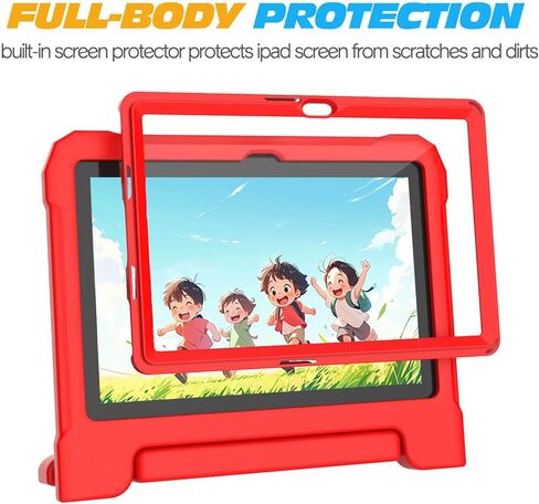 حالة أطفال لـ Amazon Fire 10 Pro/10 Plus/HD 10 Tablet (2023/2021 إصدار ، الجيل الثالث عشر/الحادي عشر) ، غطاء واقي متين للصدمات مع واقي الشاشة لـ Kindle Fire HD 10 Tablet ، Pink in Kuwait