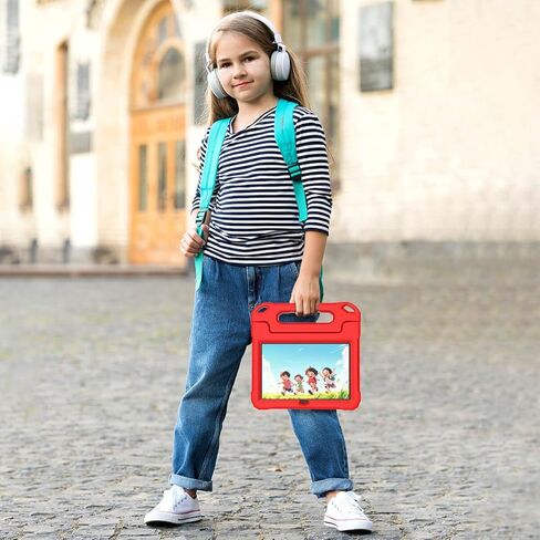 حالة أطفال لـ Amazon Fire 10 Pro/10 Plus/HD 10 Tablet (2023/2021 إصدار ، الجيل الثالث عشر/الحادي عشر) ، غطاء واقي متين للصدمات مع واقي الشاشة لـ Kindle Fire HD 10 Tablet ، Pink in Kuwait