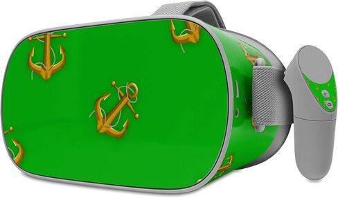 Decal Style Skin Wrap Compatible with Oculus Go Headset - Anchors Away Green (Oculus NOT Included) in Saudi Arabia