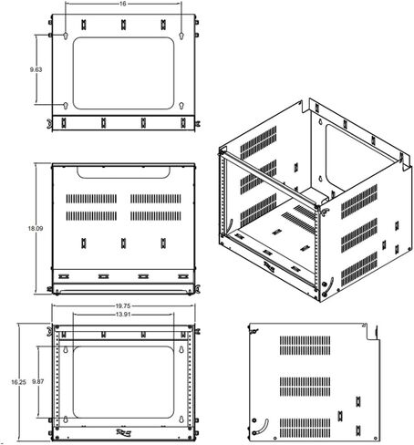 ICC Wall Mount Vertical Hinged Bracket with 18" Depth and 8 RMS in Saudi Arabia