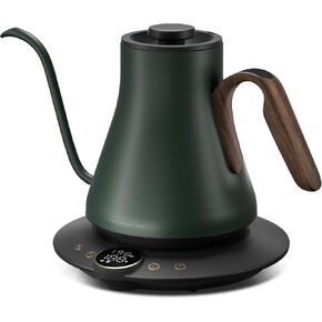 INTASTING Gooseneck Electric Kettle, 0.9L Pour Over Kettle with Precise 1℉ Temperature Control, Stainless Steel Inner, 1200W Quick Heating, for Coffee Master, Matte Black in Saudi Arabia