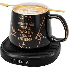 Bsigo Smart Coffee Mug Warmer & Cute Cat Mug Set, Beverage Cup Warmer for Desk Home Office, Candle Warmer Plate for Milk Tea Water with Two Temperature Setting(Up to 140℉/ 60℃), 8 Hour Auto Shut Off in Kuwait