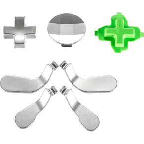 eXtremeRate Replacement Metal D-Pads, Trigger Locks Paddles Hair for Xbox Wireless Controller Series 2 Core, Elite Series 2 & Series 1 - Silver in Kuwait