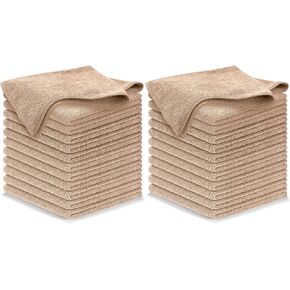 Microfiber Cleaning Cloth Yellow - 12 Pcs 12.5"x12.5" - High Performance - 1200 Washes, Ultra Absorbent Towels Weave Grime & Liquid for Streak-Free Mirror Shine - Car Washing Cloth in Kuwait