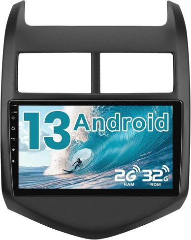 EagleNav Android 12 ستيريو سيارة لسيارة Chevy Aveo Sonic 2011-2015 9 بوصة تعمل باللمس راديو السيارة مع Carplay اللاسلكي Android Auto 2GB+32GB دعم صوت ستيريو للسيارة BT WiFi GPS Hi-Fi FM RDS SWC in Kuwait