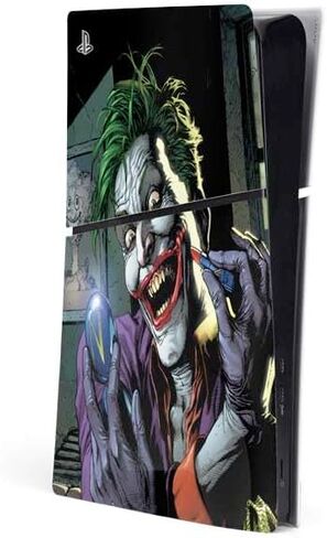 Skinit Decal Gaming Skin Compatible with PS5 Slim Digital Edition Console - Officially Licensed The Dark Knight Why So Serious Design in Saudi Arabia