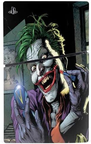 Skinit Decal Gaming Skin Compatible with PS5 Slim Digital Edition Console - Officially Licensed The Dark Knight Why So Serious Design in Saudi Arabia