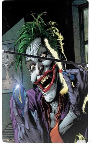 Skinit Decal Gaming Skin Compatible with PS5 Slim Digital Edition Console - Officially Licensed The Dark Knight Why So Serious Design in Saudi Arabia