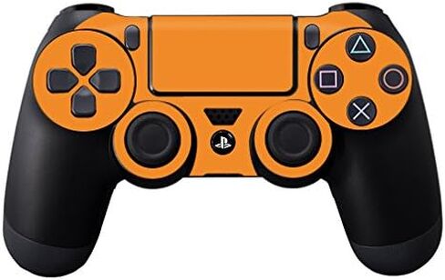 MightySkins Skin Compatible with Sony PS4 Controller - Solid Orange | Protective, Durable, and Unique Vinyl Decal wrap Cover | Easy to Apply, Remove, and Change Styles | Made in The USA in Saudi Arabia
