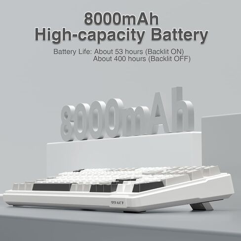 لوحة المفاتيح الميكانيكية اللاسلكية Aula F99 ، Tri-mode BT5.0/2.4GHz/USB-C لوحة مفاتيح مخصصة قابلة للتبديل ، مفاتيح مفاتيح ألعاب الكمبيوتر RGB ذات الإضاءة الخلفية للكمبيوتر/الكمبيوتر اللوحي/PS/XBOX (متجدد) in Saudi Arabia