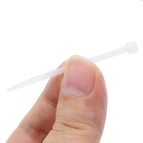 100Pcs Cable Zip Ties 60 x 2.5mm / 2.4 x 0.1 Inch Self-Locking Nylon Tie,18LBS Tensile Strength,Wraps Cord Management,Plastic Thin Mini Wire Ties for Office,Garden,Workshop,White/Clear 6 x 0.25cm in Kuwait