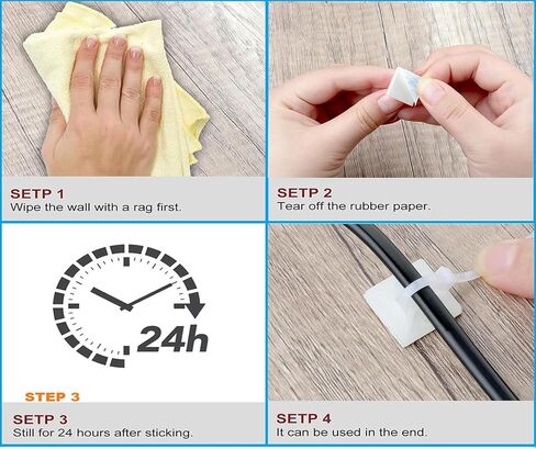 zip tie mounts （100PCS）,transparent adhesive wire clips19.5mm-19.5mm，100PCS 150mm adhesive zip cable tie mounts(white) in Saudi Arabia