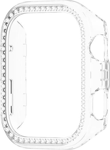 2 حزمة حزمة bling for Huawei Watch Fit 4 Pro Cover Hard PC Crystal Diamonds Rhinestone Pumper Shell shell ، بدون واقي الشاشة (Clear/Black) in Saudi Arabia