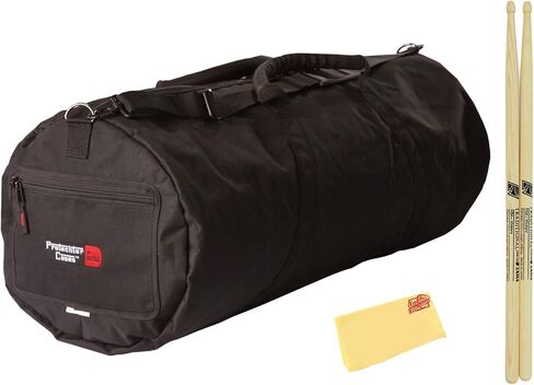 Gator GP-40 Percussion Accessory Bag with hook & loop Adjustable Divider Interior - Bundle with Drum Stick and Austin Bazaar Polishing Cloth in Saudi Arabia