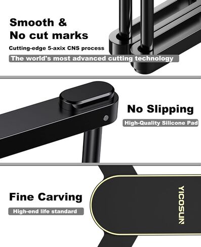 X1 Laptop Stand for Desk - Ergonomic Aluminum Computer Riser for MacBook Pro/Air up to 15.6 inch - Foldable & Portable - Great Gift for Students, Office, Travel & Gaming - Black in Kuwait