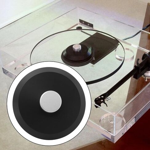 eMagTech Black Engineering Record Clamp Compatible with Rega Turntable Silver Top in Saudi Arabia