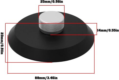 eMagTech Black Engineering Record Clamp Compatible with Rega Turntable Silver Top in Saudi Arabia