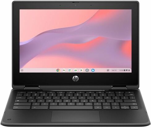 HP Fortis G5 11.6 "شاشة تعمل باللمس قابلة للتحويل 2 في 1 Chromebook - HD - Intel N -Series N100-8 GB - 64 GB Memory - English Keyboard - Jack Black in Saudi Arabia