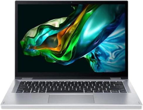 acer Aspire 3 Spin 14'' WUXGA(1920 x 1200) IPS Touch 2-in-1 Laptop, Intel Core i3-N305 Processor, 8GB DDR5 RAM, 256GB SSD Storage, Windows 11 Home in S Mode, Pure Silver, A3SP14-31PT-32M6 in Saudi Arabia