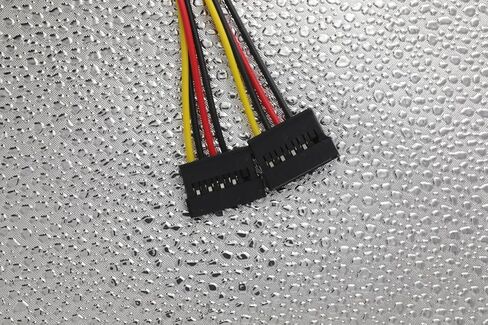 Koucyingee Pack of 4-2 x Sata y Clabitions + 2 x Ide 4pin male to sata 15 pin cable y chape power cable (4) in Kuwait