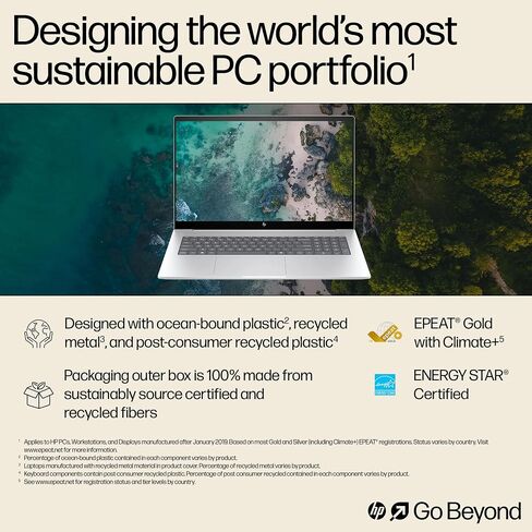 HP Envy 17.3 "كمبيوتر محمول متميز-ث/إكسسوارات و 1 تليبل SSD المحمولة ، Intel 16-Core U7-155H ، Wi-Fi 7 ، FHD Touchcreen Display ، Copilot AI ، لوحة المفاتيح الخلفية ، Win 11 Pro (64GB DDR5 ، 4TB SSD) in Kuwait