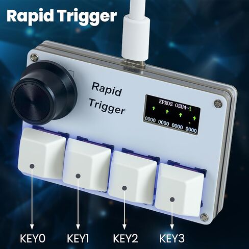 لوحة المفاتيح KPXOS Hall Effect ، ألعاب KPED ARGGER MAMING CHEYOARD لأجهزة الكمبيوتر/الأجهزة المحمولة RYTHM-JUPPING ، OSU ، مفاتيح مغناطيسية ، جهاز مفتاح Keypad المخصص RGB مخصص O3C Teclado Magnetico (أبيض) in Saudi Arabia