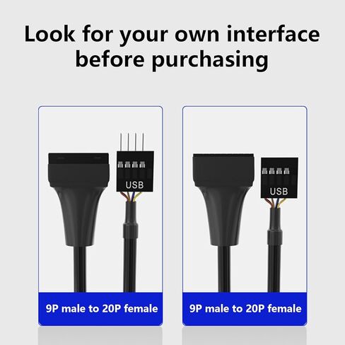 كابل محول USB3.0 إلى 2.0 للوحات الأم USB3.0 19Pin الجديدة وأجهزة LEGACYS 9PIN USB 2.0 in Saudi Arabia