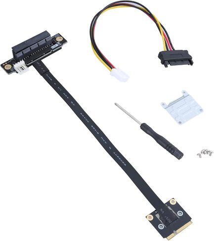 MiniPCIe to Standard PCIE 1X 4XX 8X 16X Slot Converters Cable, 270 Degree Extender for PC Components in Saudi Arabia