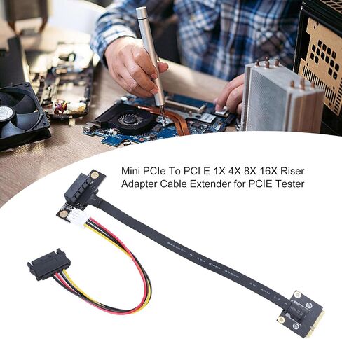 MiniPCIe to Standard PCIE 1X 4XX 8X 16X Slot Converters Cable, 270 Degree Extender for PC Components in Saudi Arabia