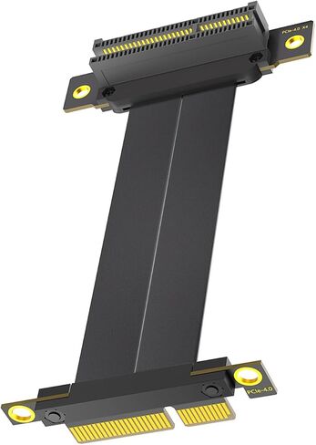 Durability PCIe Extension Cable, 10cm Length with Double Right Angles Connectors Stable Signals Connection in Saudi Arabia