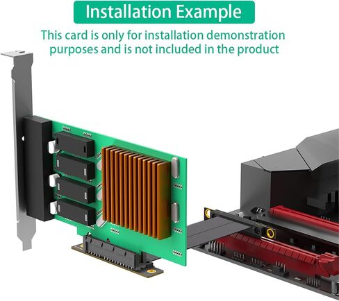 Durability PCIe Extension Cable, 10cm Length with Double Right Angles Connectors Stable Signals Connection in Saudi Arabia