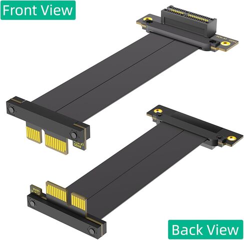 Durability PCIe Extension Cable, 10cm Length with Double Right Angles Connectors Stable Signals Connection in Saudi Arabia