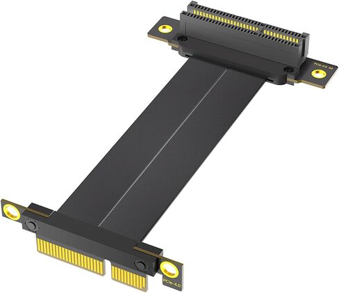 Durability PCIe Extension Cable, 10cm Length with Double Right Angles Connectors Stable Signals Connection in Saudi Arabia